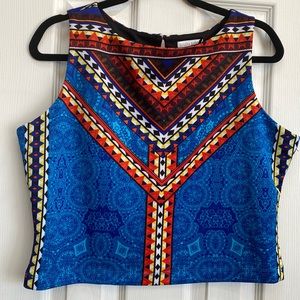 NWT Crop top, multi colored top.